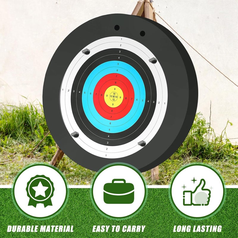 Gemscream 20'' Foam Archery Target for Backyard, High-Density Round Archery Bow Target with Pins, 20 Pcs Paper Arrow Targets and Arrow Puller for Compound Bow Shooting Practice - Image 3
